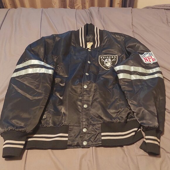 LA/Oakland raiders satin jacket - Picture 1 of 11